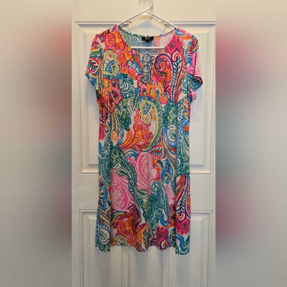 MSK Colorful Paisley Mini Dress